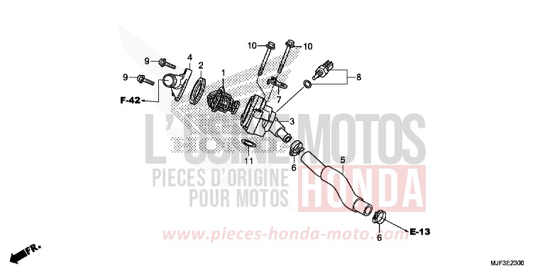 THERMOSTAT de CTX700 ABS PEARL FADELESS WHITE (NH341) de 2014